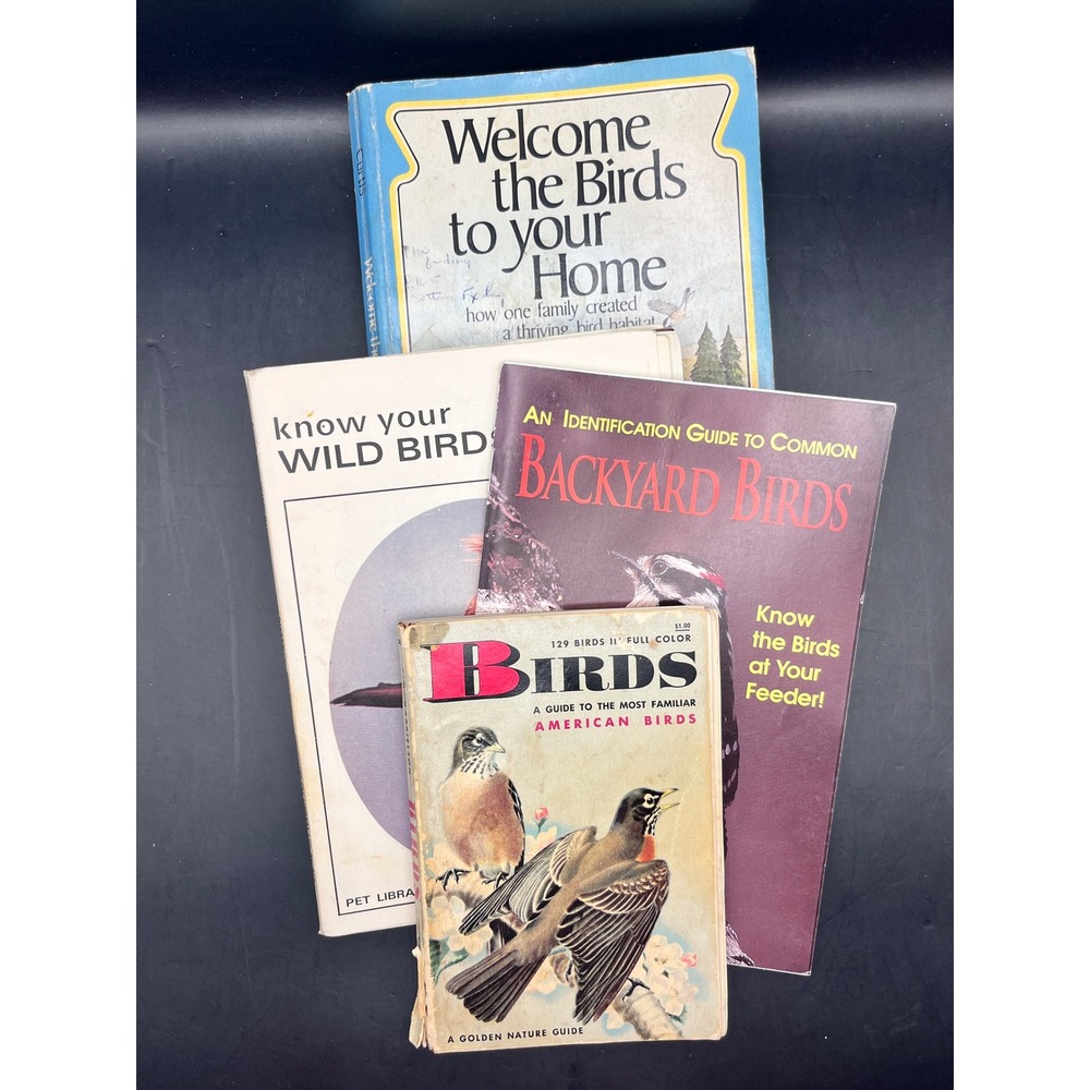 Lot of 4 Vintage Bird Identification & Information Books - Paperback - As Is